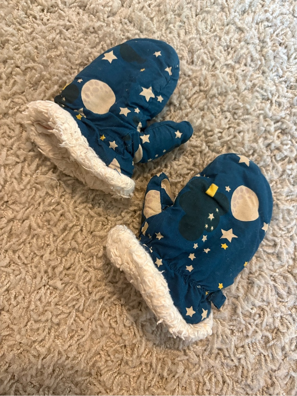 Little Green Radicals Blue Star & Moon Winter Mittens
